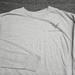 VINTAGE US Air Force Men Shirt L Gray Physical Training Logo 90s USA